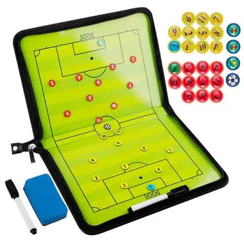 

portable Trainning Assisitant Equipments Football Tactics Board Foldable Setting Book with Pen Educational Toys Teaching Board