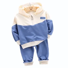 Комплекты одежды для мальчиков коллекция года, Осенняя детская одежда для мальчиков толстовка с капюшоном+ штаны комплект из 2 предметов Повседневный Спортивный костюм для маленьких девочек, одежда для детей