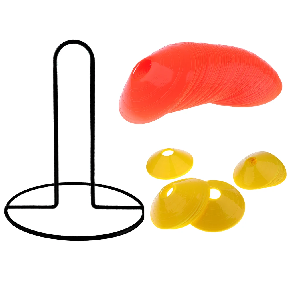 20 Pack Soccer Training Cones Football Training Disc Holder Track Field Trainer