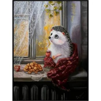 

5D DIY Diamond Painting Full Square Round Drill Cartoon hedgehog 3D Embroidery Cross Stitch kits mosaic icon Home Decoration