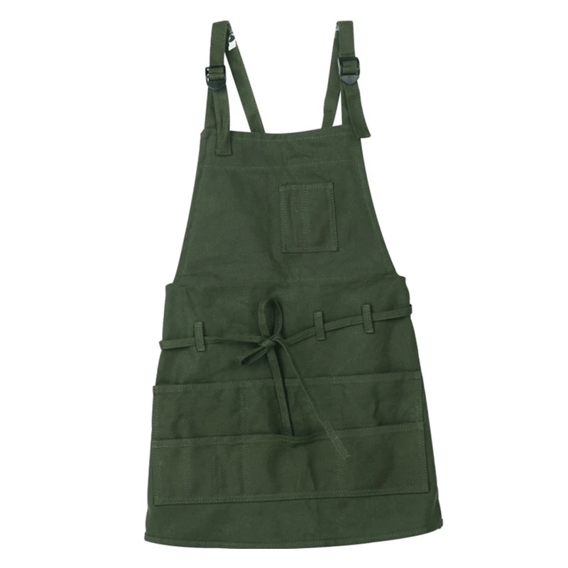 

Artist Apron Multi-Pocket Slim Fit Style Apron Adjustable Neck Strap and Waist Ties Suitable for Artist Painting