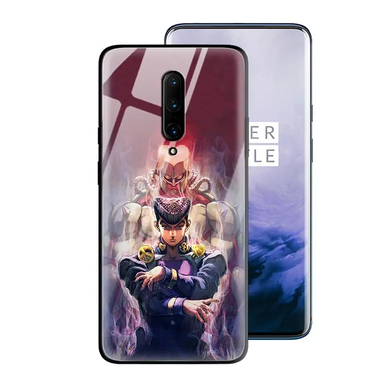 T13 JoJo невероятное приключение закаленное Стекло чехол для OnePlus 7 7Pro 7Pro5G 7T 7TPro силиконовый край чехол для телефона, аксессуар - Цвет: T13