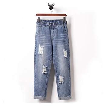 

Spring Summer Ripped Boyfriend Jeans Women Fashion Loose Vintage High Waist Jeans Plus Size Jeans 5XL Pantalones Mujer Vaqueros