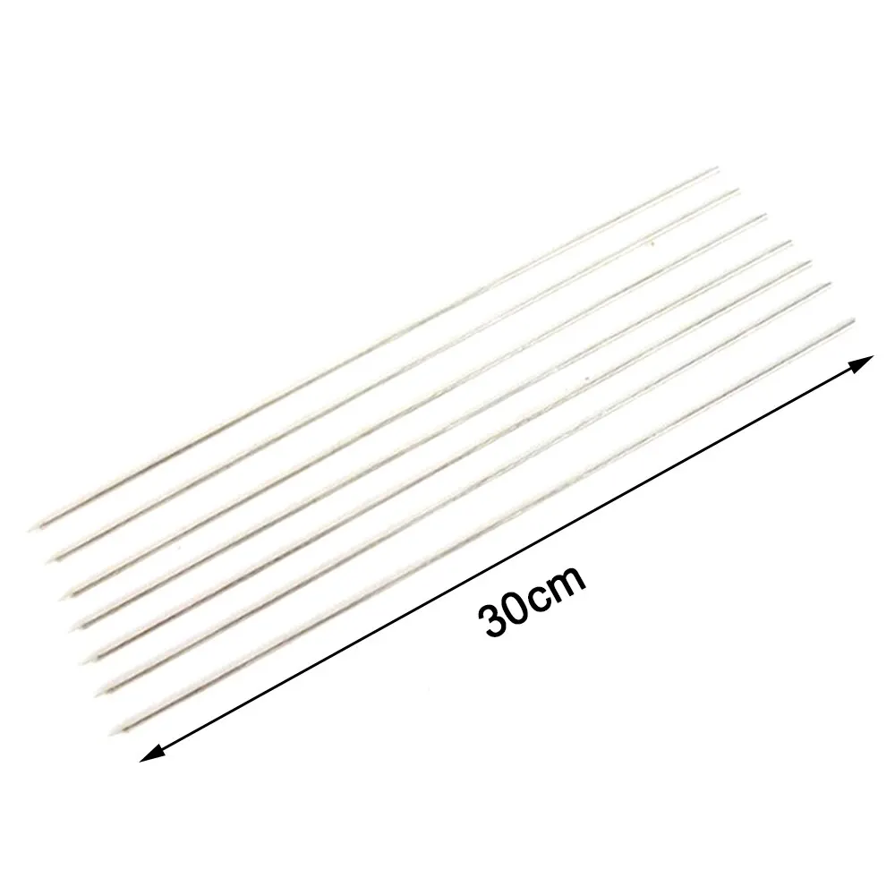 30Pcs BBQ Skewers Stainless Steel Barbecue Meat String Needle Kebab Stick Home Kitchen Accessories Camping Barbecue Tools barbecue skewers