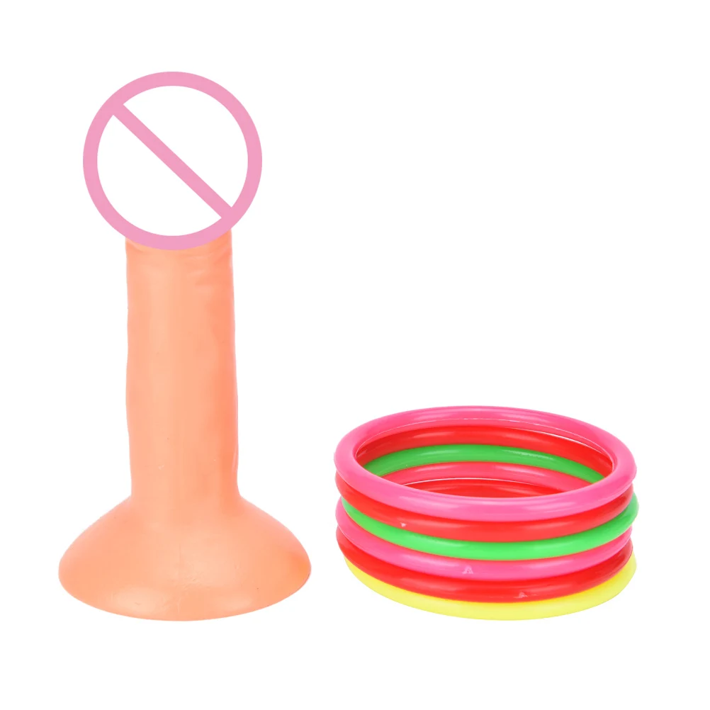 Plastic Bachelorette Party Hen Night Do Game Pecker Penis Light Up Head Dick Dicky Ring Toss Party Supplies Acc