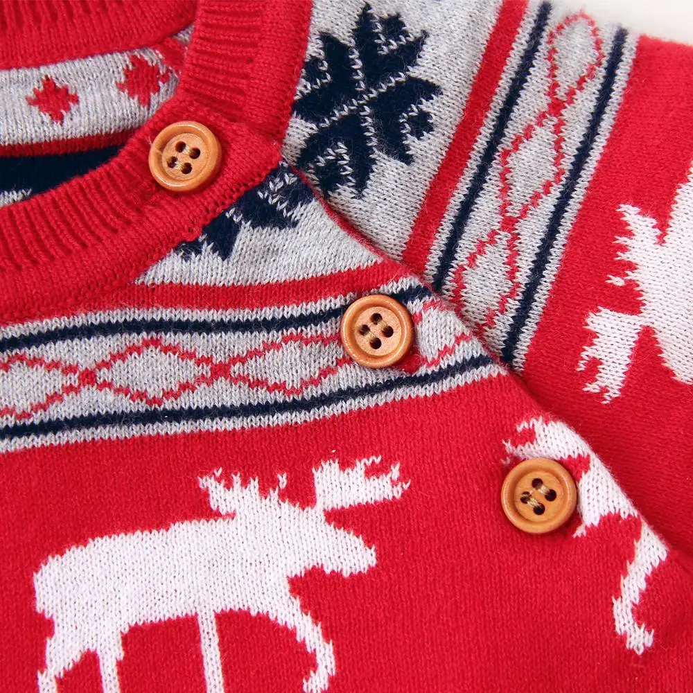 Newborn Baby Bodysuits Christmas Boy Girl Clothes Infant Long Sleeve Jumpsuit Knitted Body for Babies Autumn Winter Kids Clothes
