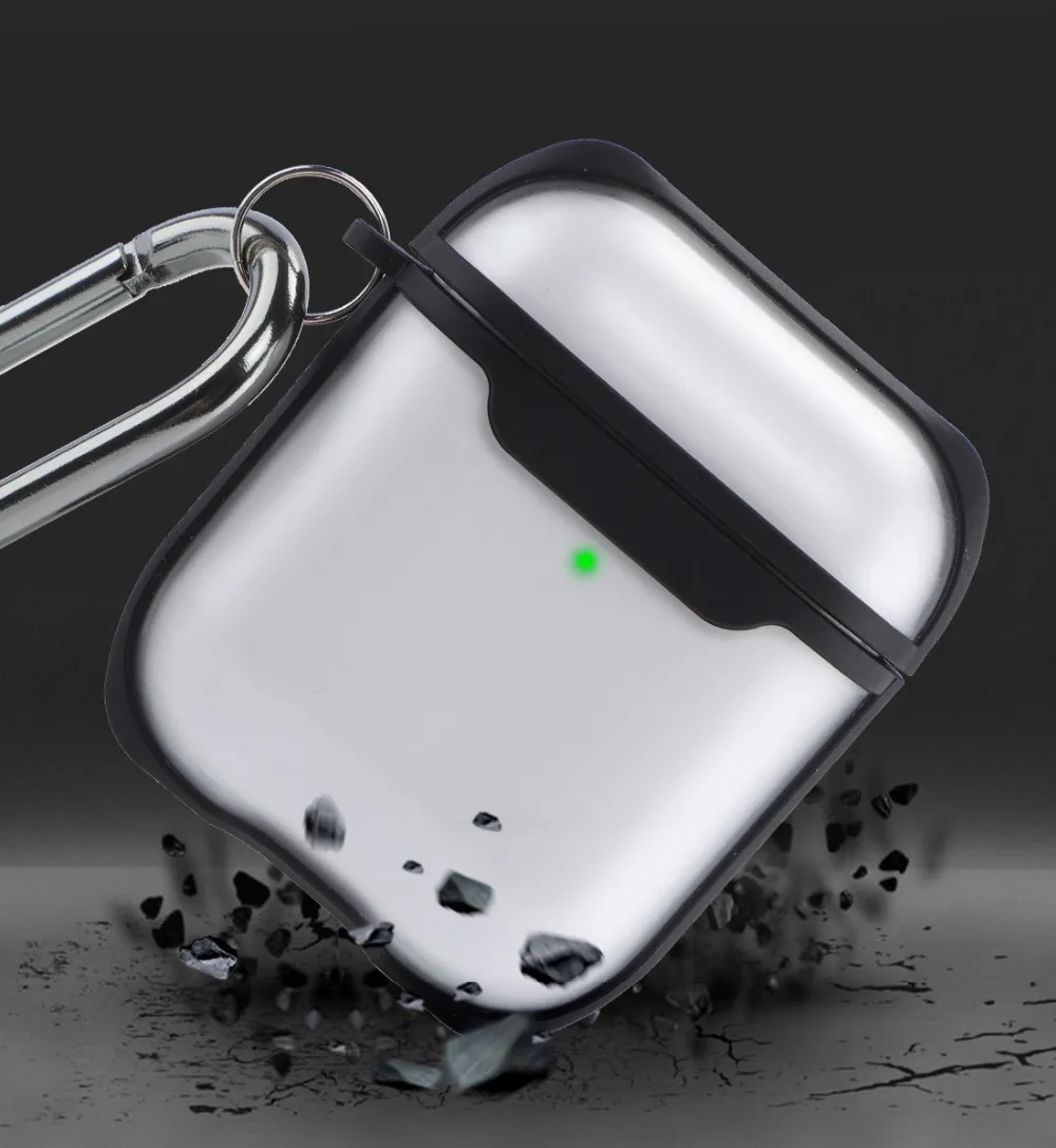 Чехол для Apple Airpods, прозрачный матовый чехол для наушников, аксессуары, беспроводной Bluetooth чехол для iPhone Airpods 2, чехол, сумка