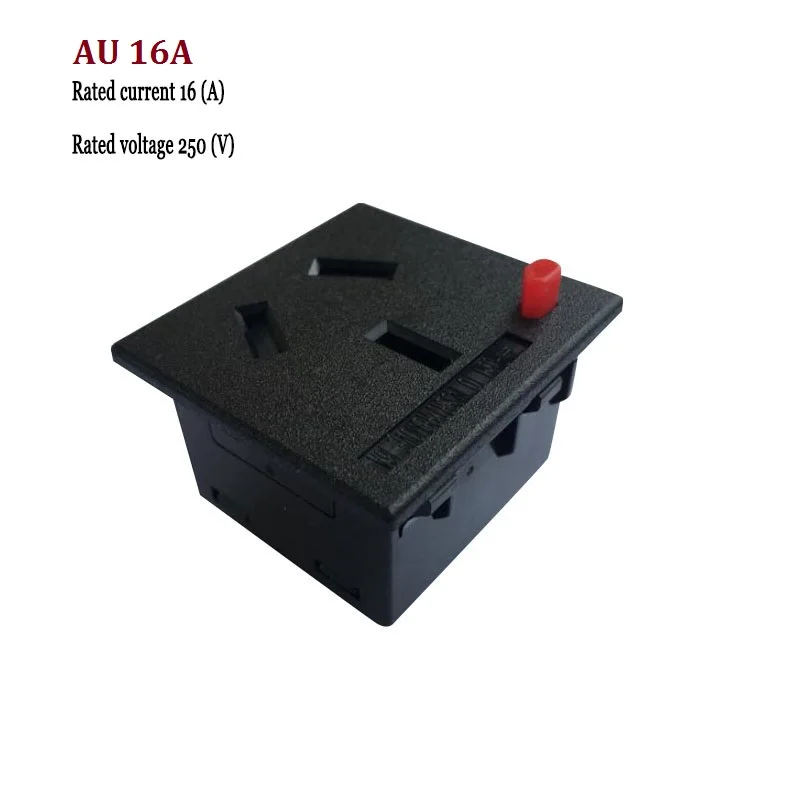 AU 16A PDU UPS разъем питания IEC C19/C13 с анти-отключение разъем встроенный шкаф электрическая панель розетка AC разъем - Цвет: AU 16A