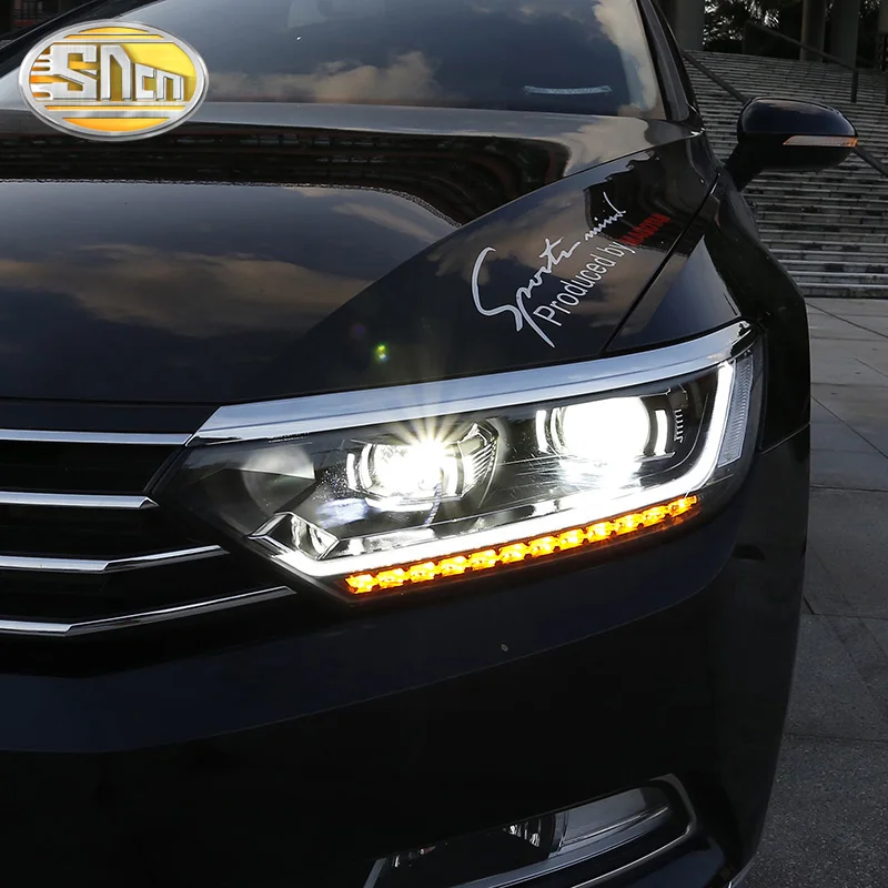 Автомобильный Стайлинг для VW Passat B8 фары passat b8 фара все светодиодный DRL высокий низкий пучок динамический токарная обработка