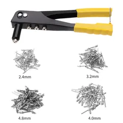 Ensemble de riveteuses à main professionnelles, robustes, 200 pièces, pince à Rivet aveugle, pince à Rivet Pop, outils de bricolage 