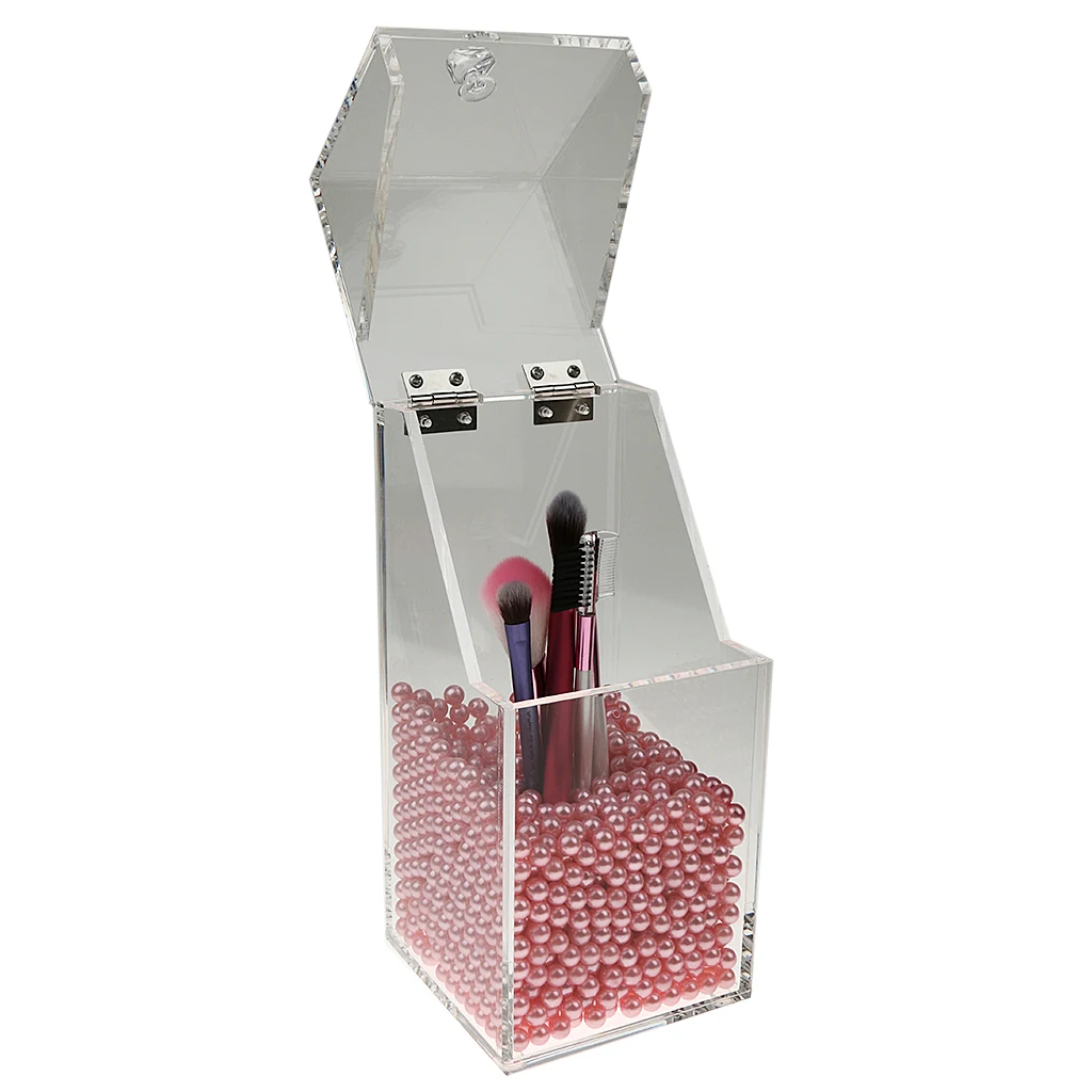 Прозрачный акриловый держатель кистей для макияжа косметический Органайзер коробка для хранения