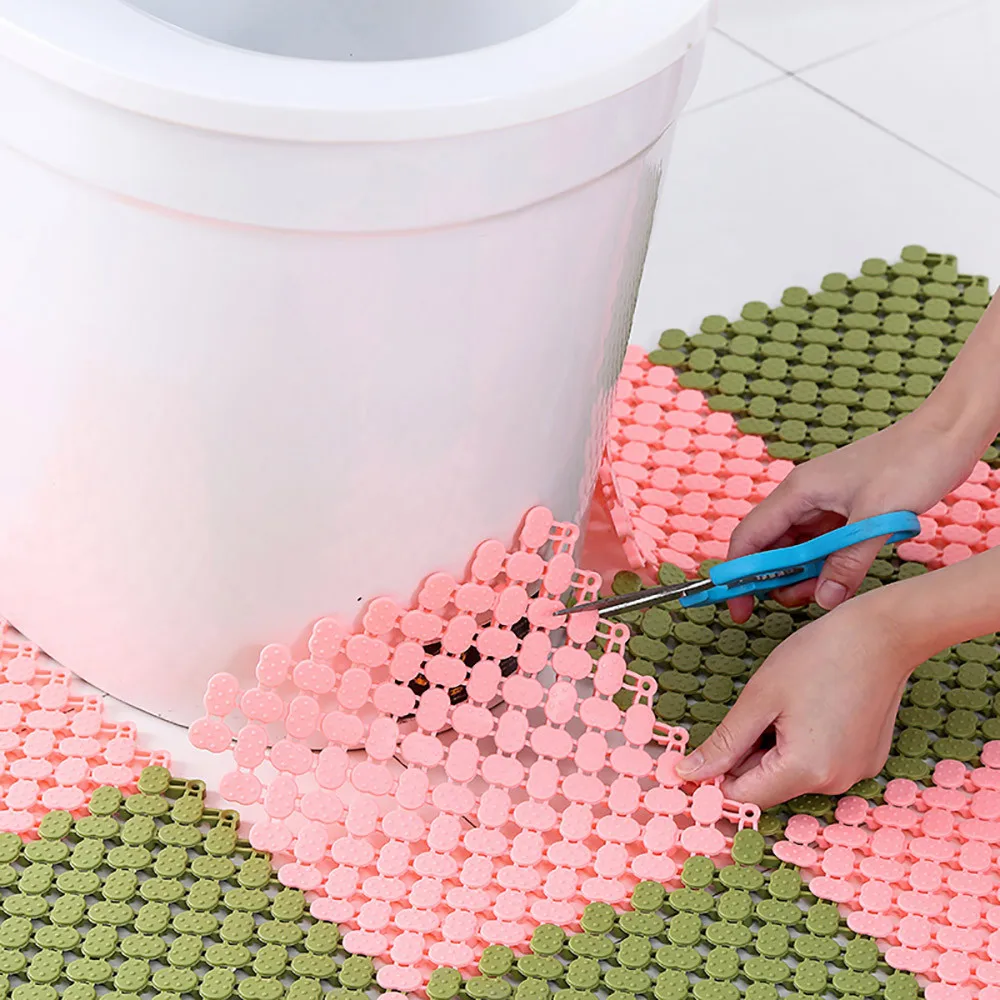 Коврик для ванной комнаты Туалет DIY ковер разноцветный пластик коврики для ванной легко ванная комната массажный КОВЕР 7# G6