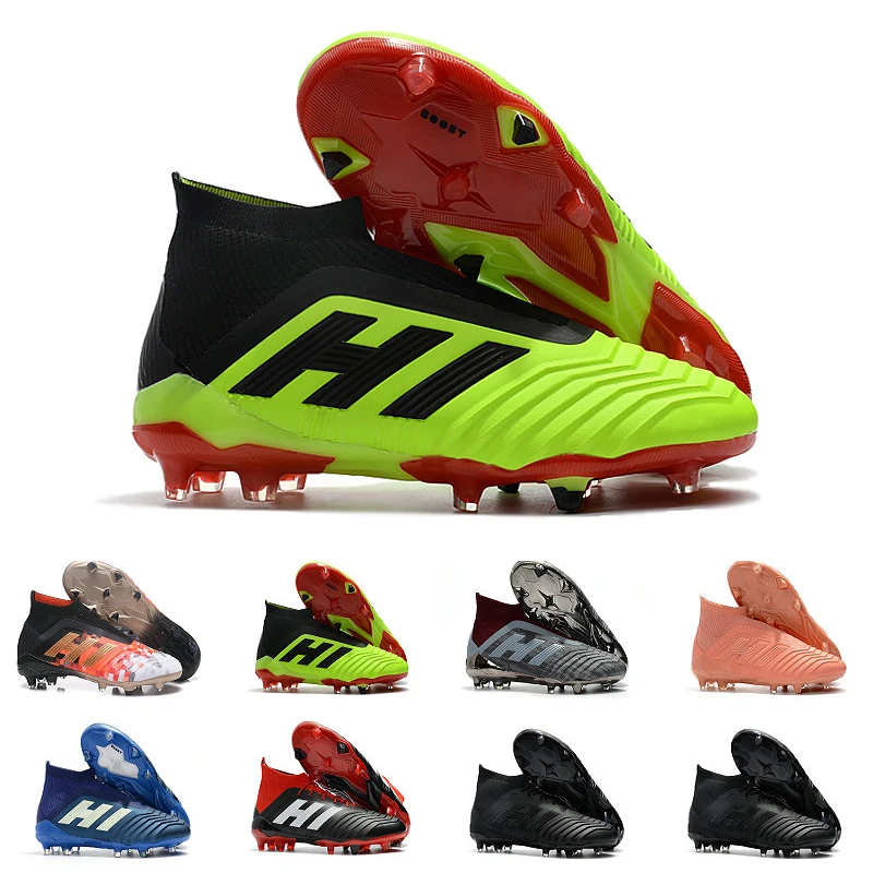 

2019Mens Football Cleats Predator 18+ 18.1 FG Paul Pogba Soccer Cleats Football Boots football Mania Accelerator chuteiras de fu