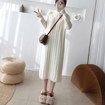 

Sexy Women Long Sweater Dress 2019 Women's Fashion Sweater Dresses Autumn Winter Knitted Long Dresses