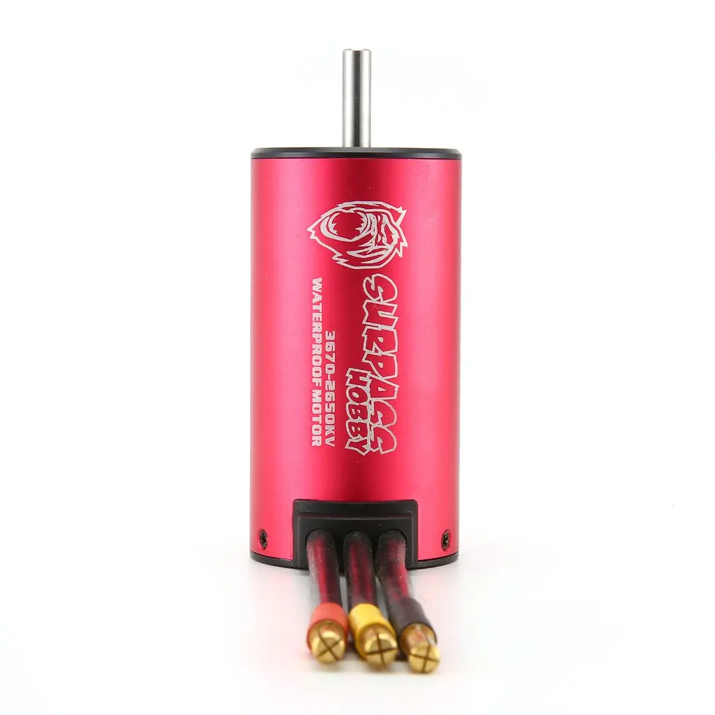 SURPASSHOBBY KK 3670 2650KV бесщеточный двигатель с 120A водонепроницаемый ESC для 2S 1:8 гоночный Дрифт модель автомобиля с радиатором