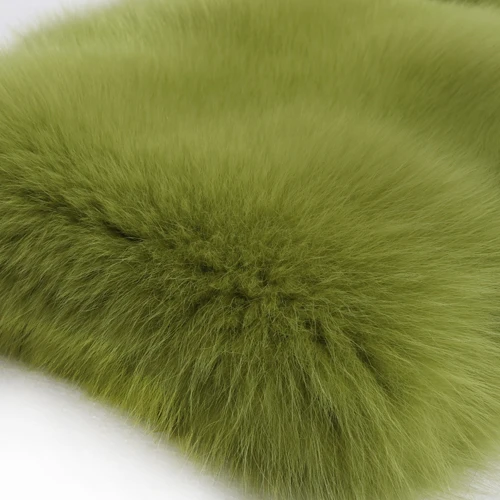 Длинное меховое пальто, Женское пальто из натурального меха, шуба из натурального Лисьего меха, теплое - Цвет: as picture