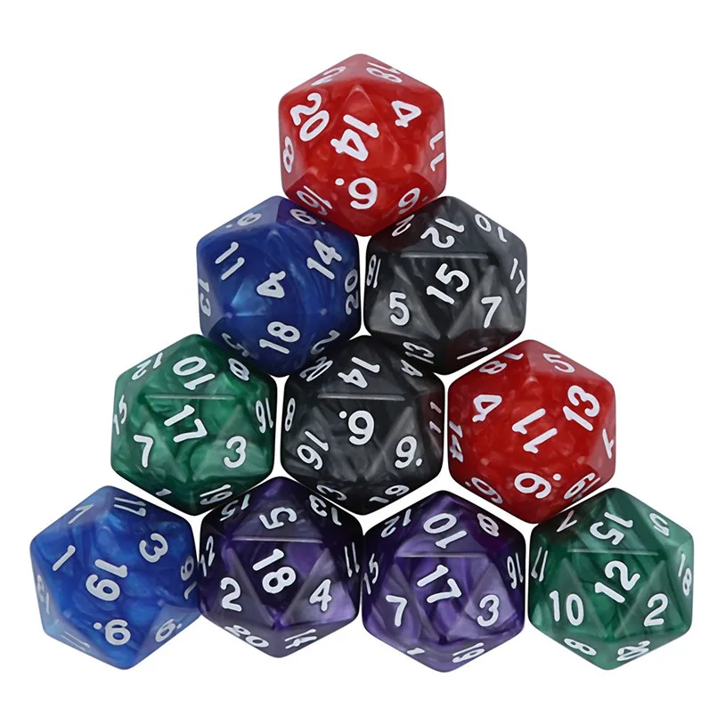 10 шт. 20 Лицо Скорпион жемчужный узор Веселая игра набор игральных костей dnd