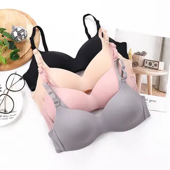 

MANBEIQI Women Sexy Bras Push Up Lingerie Seamless Bra Bralette Backless Bras Intimates Simple Solid Underwear