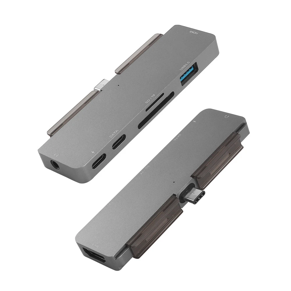 7 in 1 Type C HUB HDMI USB3 0 USB C PD TF Memory Card Multiport Reader Adapter 3 5mm Headphone Jack For iPad Pro MacBook Pro