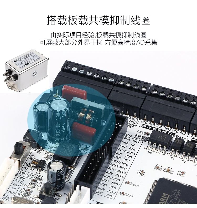 STM32F407IGT6 макетная плата управления двигателем Промышленный контроль изоляционный интерфейс YSDEBSF4020