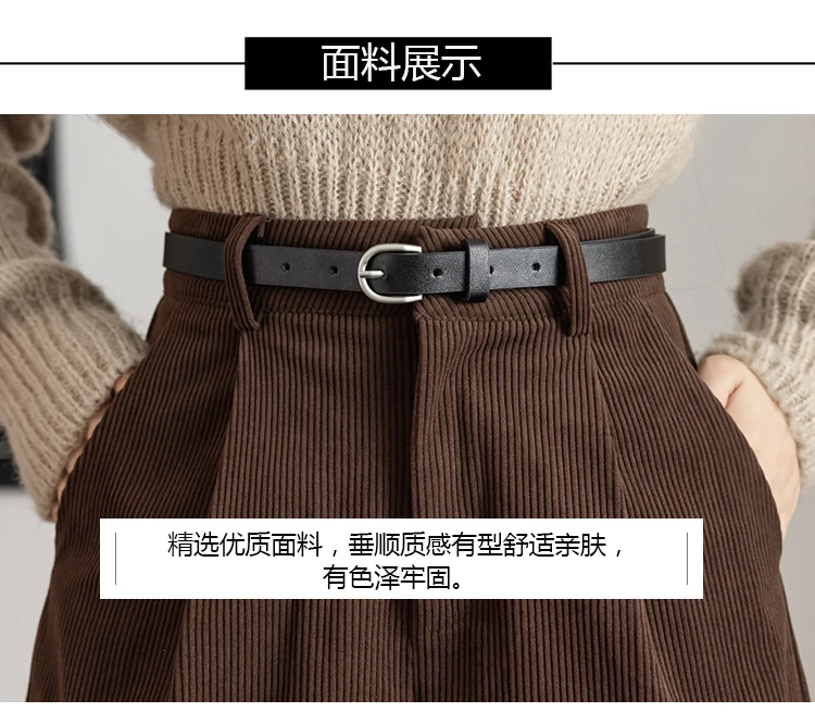 swimming shorts Retro High Waist cargo Shorts Women 2021 Autumn Winter Corduroy Casual wide leg Female Shorts Boyfriend Style Woman Shorts +belt women's clothing stores