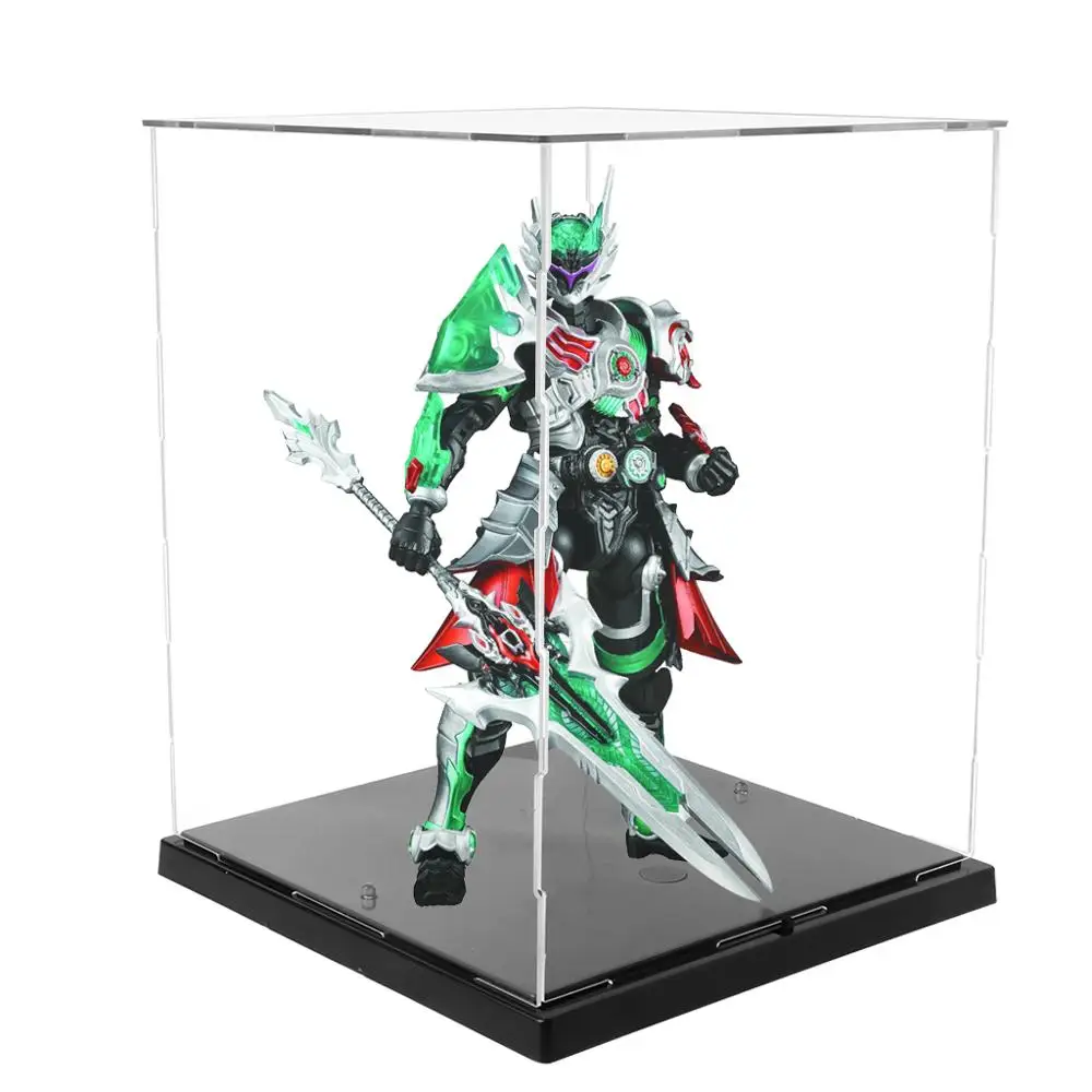 Skup Przezroczysty akrylowy pudełko wystawowe odporna na kurz ochrony Model pojemnik ekspozycyjny kolorowe diody led światła