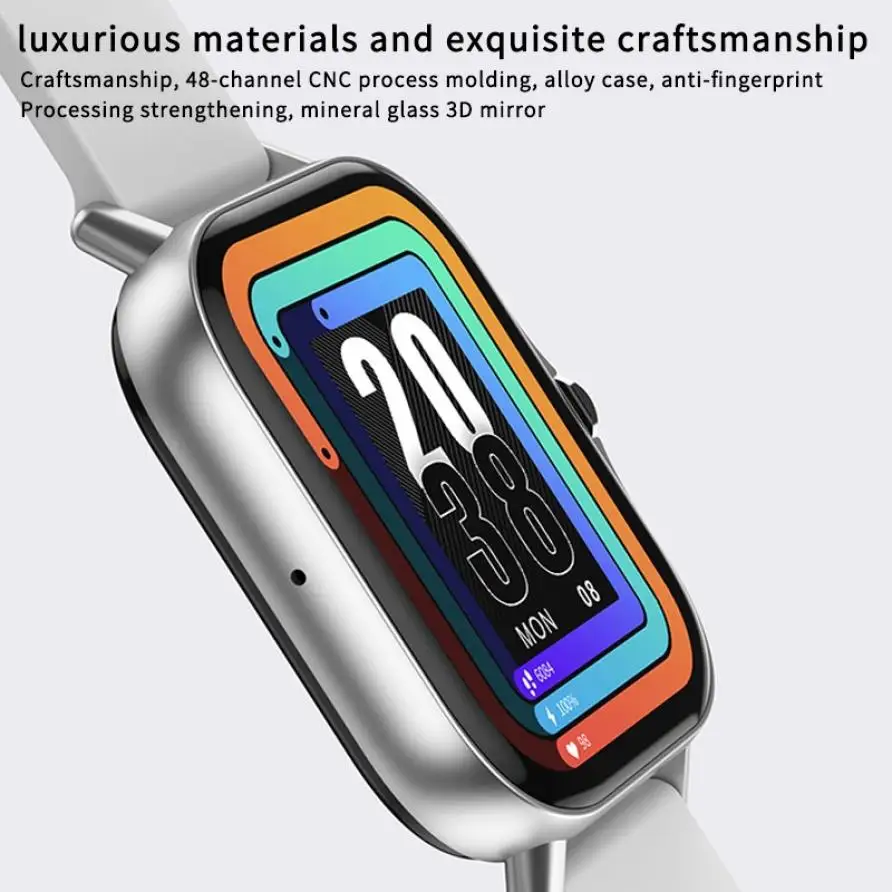 DT94 1.78 inch Bluetooth Call Smart Watch Full Touch Blood Pressure Heart Rate Monitor Smartwatch Wristband for Android IOS