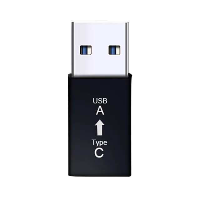 Адаптер Thunderbolt 3 type C к USB 3,0 OTG конвертер алюминиевый для MacBook Pro samsung Note 8 S8 Google Pixel 2 XL - Цвет: Черный