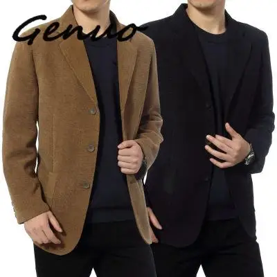 

New 2019 Spring Autumn Mens Cotton Corduroy Blazers Male Stylish Slim Fit Party Blazers Plus Size Corduroy Windbreaker Suit