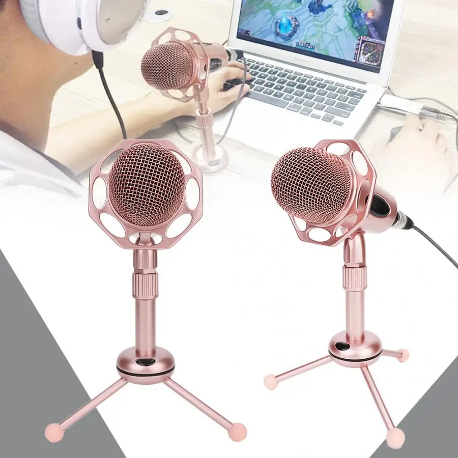 KTV Y20 3,5 мм стерео студийный настольный микрофон Микрофон для Skype/MSN для ноутбука Студийный микрофон