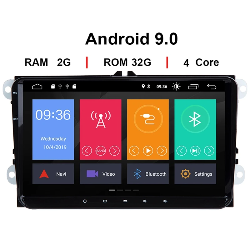 2 Din Android 9 автомобильный мультимидийный навигатор навигация для Amarok Passat B6 Golf 56 Skoda Octavia 2 Superb 2 Seat Leon Radio