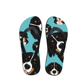 

Flip Flops women cute Bernese Mountain Dog pattern printed house slippers home shoes pantoufle chancletas de mujer de playa