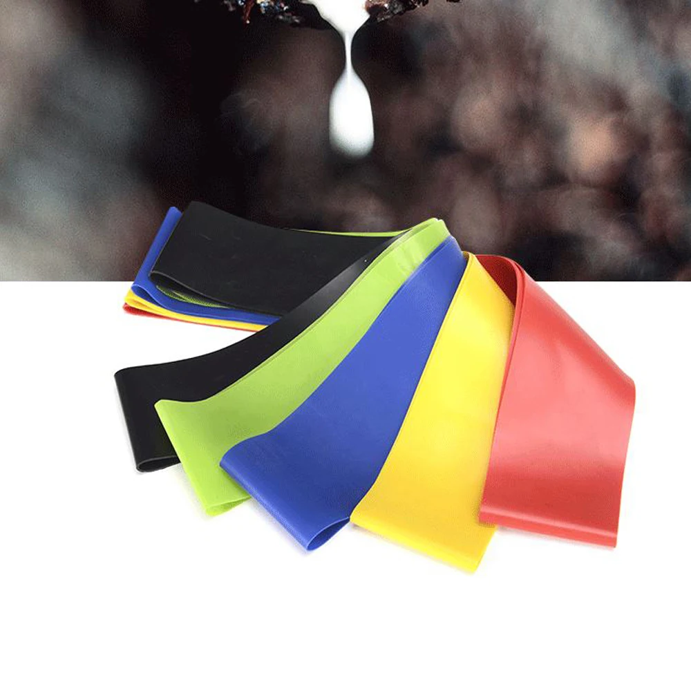 

Express Free Shipping 100PCS/lot 5Color Latex 600mm Squat Yoga Ring Pull Ring 0.35mm-1.1mm Bodybuilding O-type Elastic Mini Belt