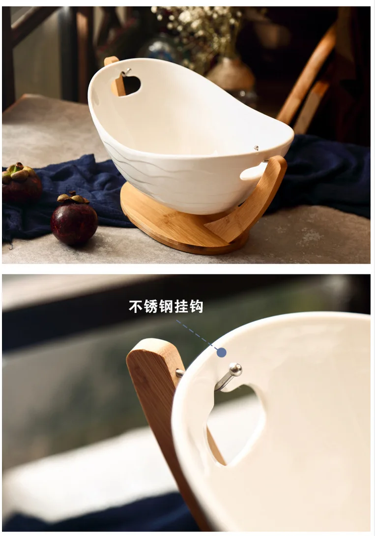 Контейнер для хранения еды керамический поднос тарелки конфеты блюдо Фруктовая тарелка бамбуковая домашняя корзина для фруктов yuanbao Досуг миска для десерта лоток
