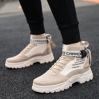 

Casual Shoes for Men Martin Boots Men's Sports Shoes Warm Snow Boots High Top Winter Outdoor Cotton Boots Work Boots Tide Shoes