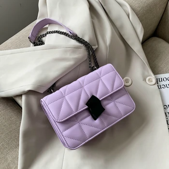 

PU Leather Purple Crossbody Bag For Women 2020 Fashion Sac A Main Female Shoulder Bag Female Handbags And Purses With Handle