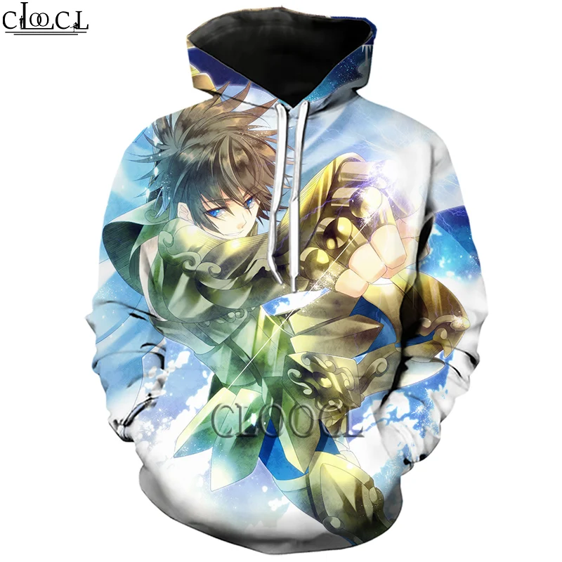 

HX Newest Anime The Knights of the Zodiac Saint Seiya 3D Print Men Women Harajuku Hip Hop Hoodies Streetwear Casual Popular Tops
