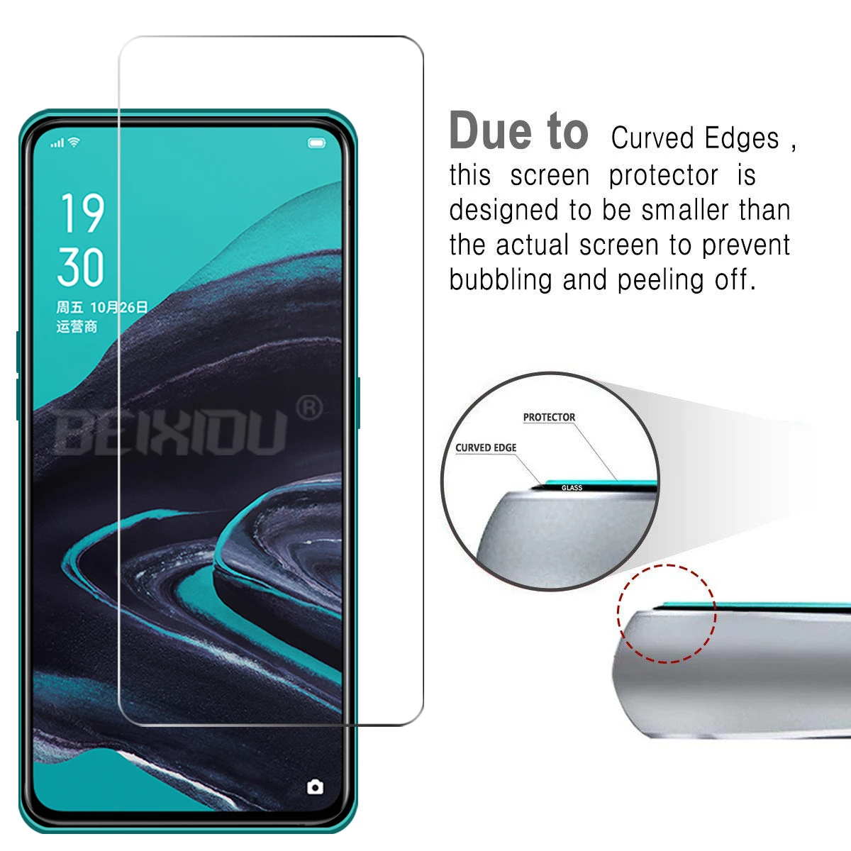 2 шт Полное закаленное стекло для Oppo Reno 2 протектор экрана 2.5D 9h закаленное стекло для OPPO RENO 2 Z защитная пленка