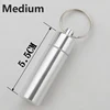 New Pratical Waterproof Aluminum Alloy Pill Box Portable Medicine Case Capsule Container Bottle Holder Outdoor Pill Case Keychai ► Photo 3/6