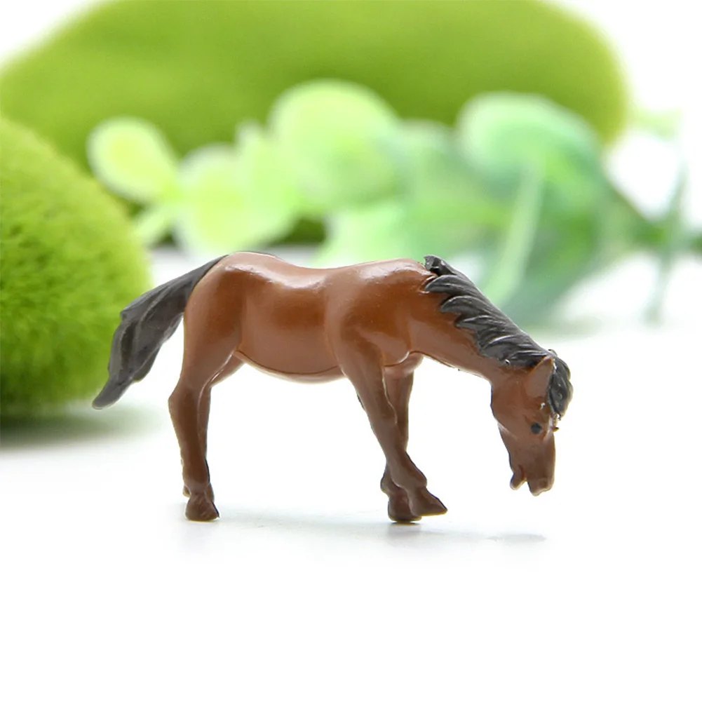 Ремесленные фигурки миниатюрный орнамент Мини фигурки лошадей фантазии Сказочный Мини Сад милые мох, микропейзаж Изделия из смолы