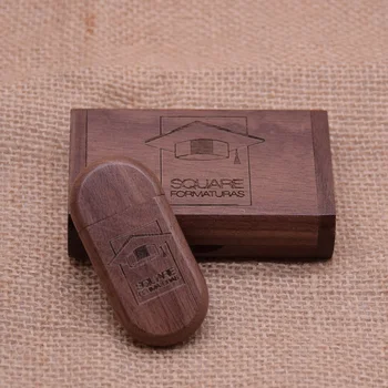 

Walunt Wooden USB Flash Drive with Box Usb 2.0 4GB 8GB 16GB Pendrives Memory Sticks 32GB 64GB Pen Disk Wedding Photography Gifts