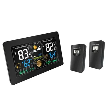 

Wireless Weather Station Thermometer Forecast Station with Alert/Temperature/Humidity/Barometer With 2 Outdoor Sensors