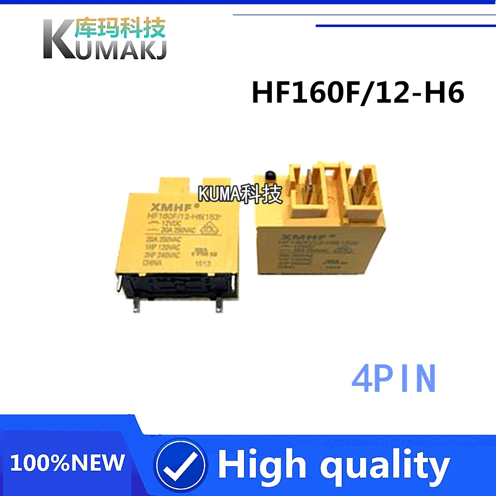 5PCS/LOT 100%Original New Relay HF160F/12-H6-12VDC HF160F/12-H6 12VDC HF160F 12-H6 12 H6 12V 4PIN 20A | Электронные компоненты