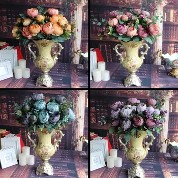 

Artificial Peony Silk Flowers Bridal Hydrangea Decor Flower Arrangement