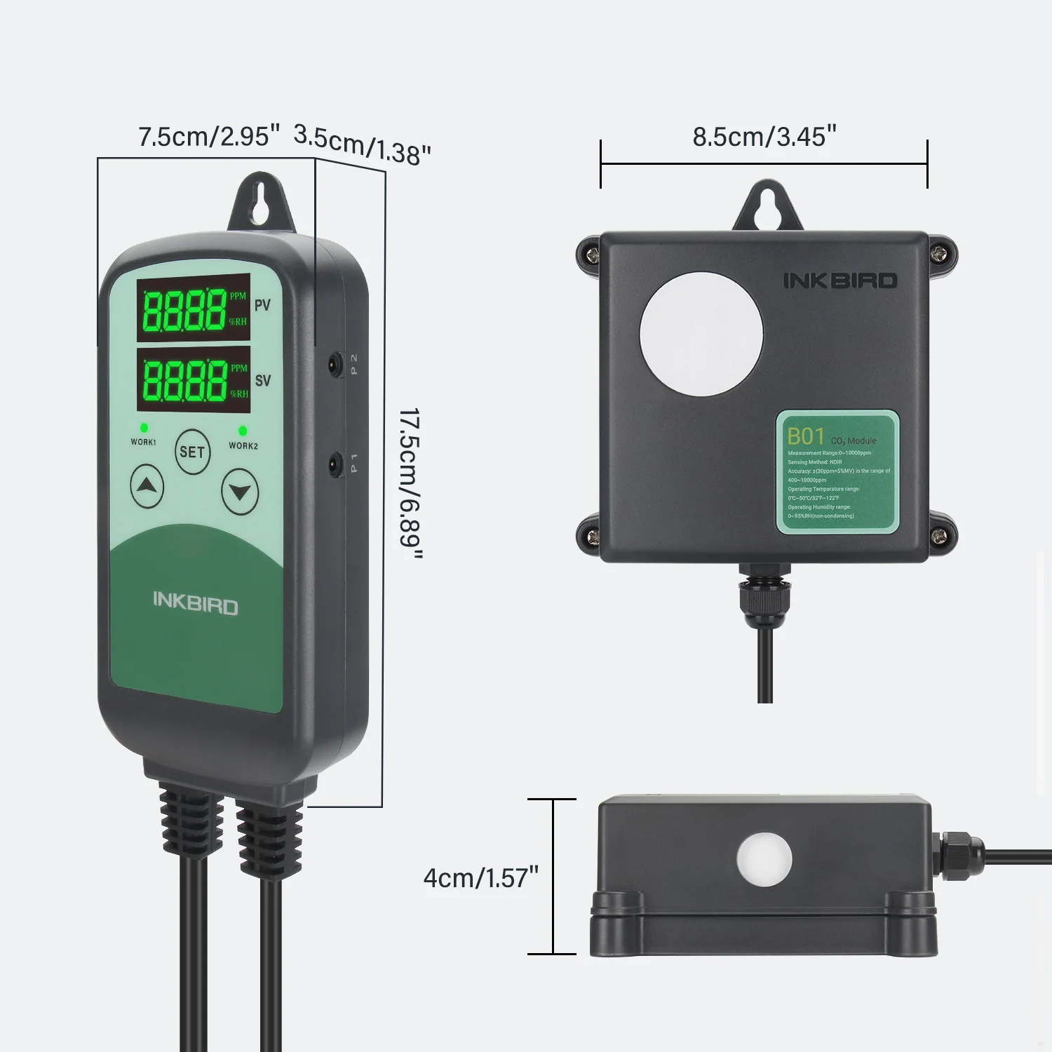US $158.99 Digital CO2 Controller Programmable Temperature Monitor For Ventilation Agricultural Greenhouses Industries Inkbird ICC500T