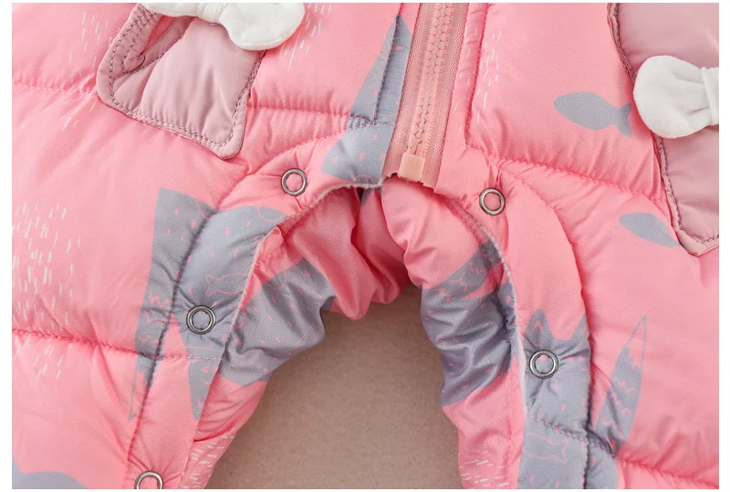 New baby Winter Clothes Cotton thick Warm Hooded baby jumpsuit Newborn Baby Boy girl Romper children Snowsuit down clothing