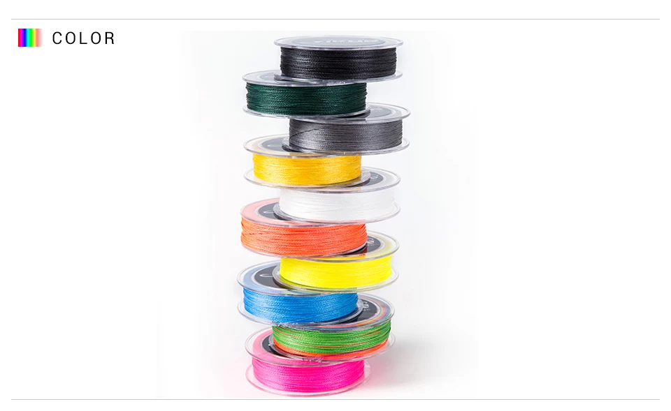100 м бренд YIKUN оплетка леска 4 нити Multifilament PE плетеная леска