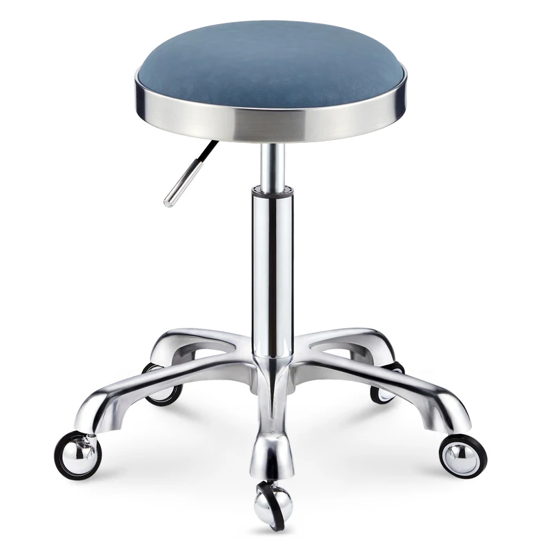 Крепкое парикмахерское кресло из нержавеющей стали с металлическим поворотом подъемные стулья для красоты акриловые стулья для вышивки ногтей с роликами