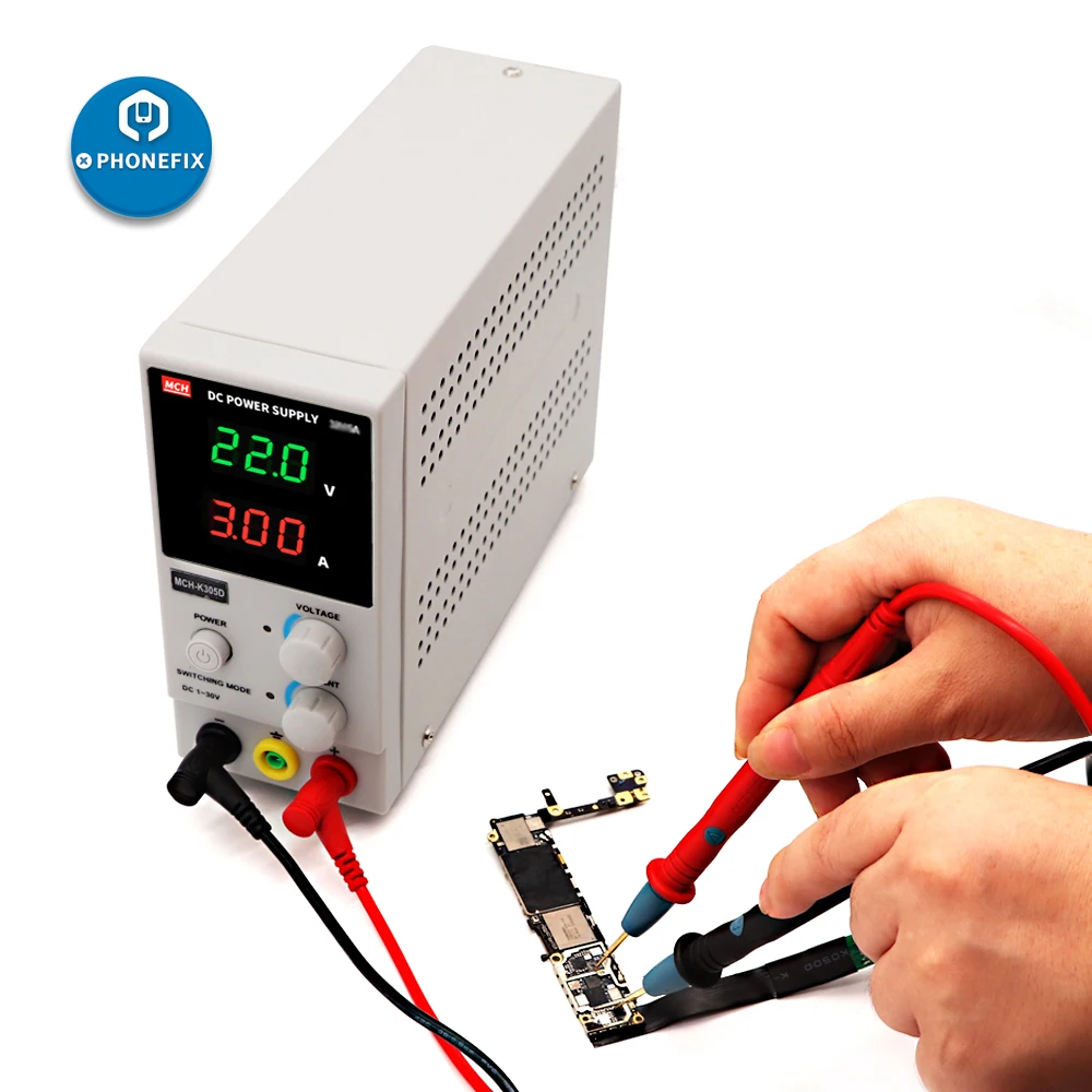

PHONEFIX 110V 220V MCH-K305D 30V 5A MCK-K303D 30V 3A Adjustable DC Power Supply SMPS Single Channel for Mobile Phone Repair