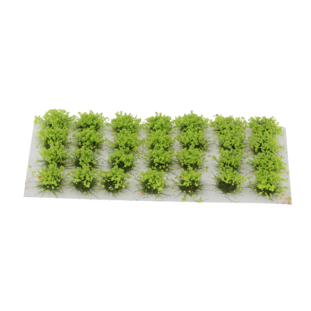 28 Pieces Static Grass Tuft 8mm Self Adhesive Flower Tufts Grass Railway Artificial Grass Modeling Wargaming Terrain Model